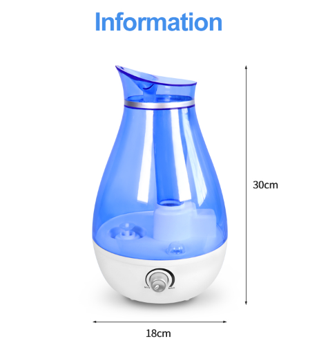 Humidificador ultrasónico de gran capacidade de 2,5 L para uso doméstico