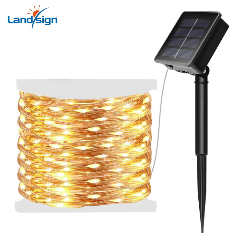 Cadena de luz solar para decoración de vacacións