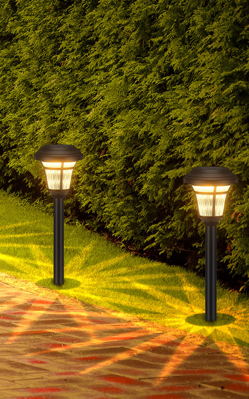 Luces solares para camiños para luz de xardín impermeable ao aire libre