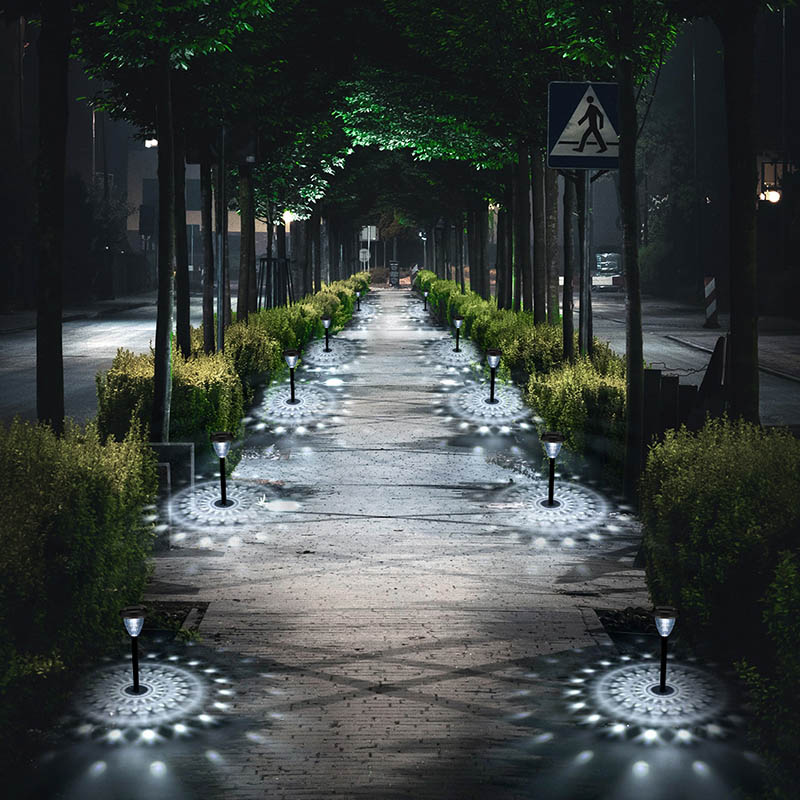 Luces solares para camiños ao aire libre