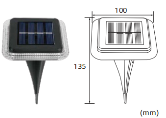 Lámpada de pé solar con luz solar