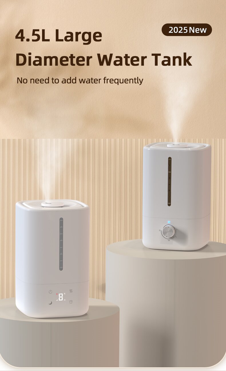 Humidificador ultrasónico ultrasónico de néboa fría de 4,5 litros de control de tres velocidades