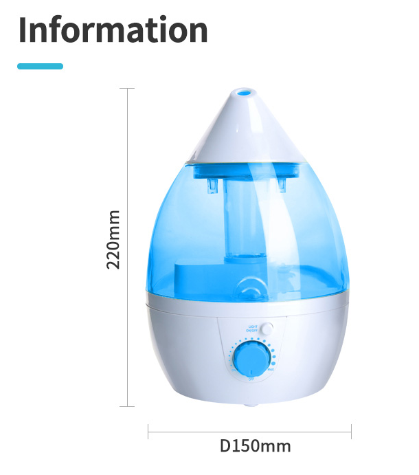 Humidificador ultrasónico de néboa fría para o fogar