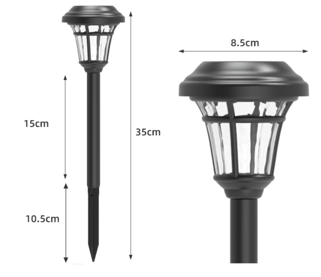 Luces solares para xardín impermeables