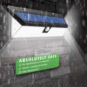 Luz solar exterior con sensor de movemento